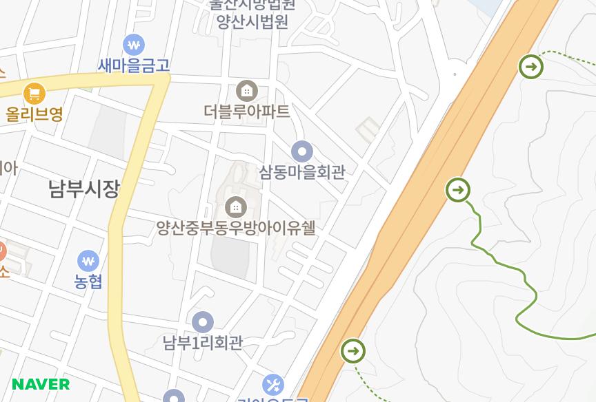 경상남도 양산시 중부동 스위트 위치·실거래 시세 지도