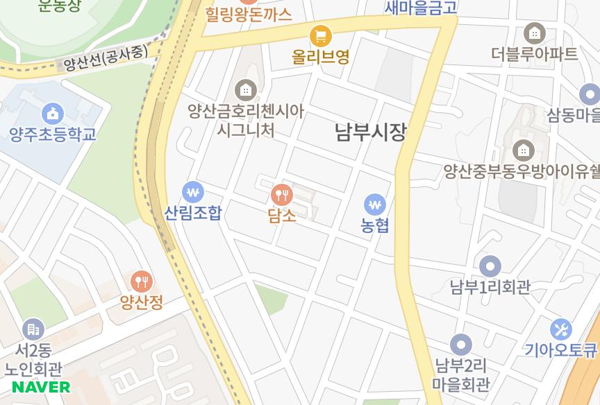 경상남도 양산시 중부동 삼창 위치·실거래 시세 지도