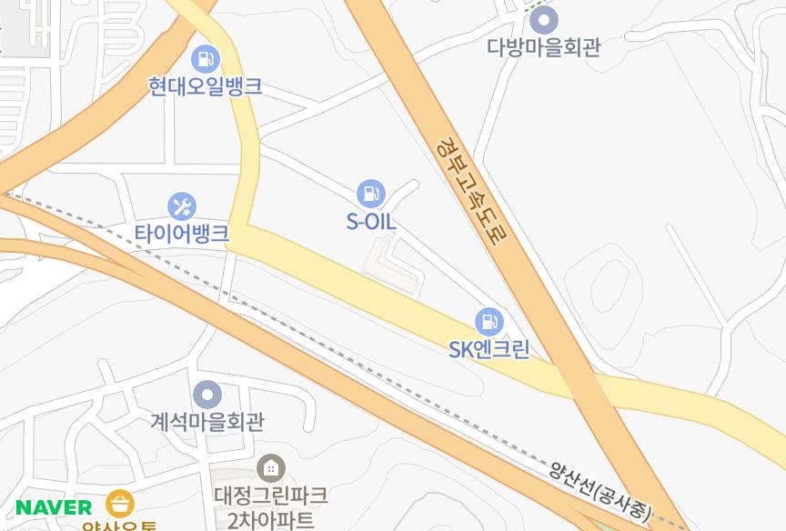 경상남도 양산시 다방동 새진흥 위치·실거래 시세 지도