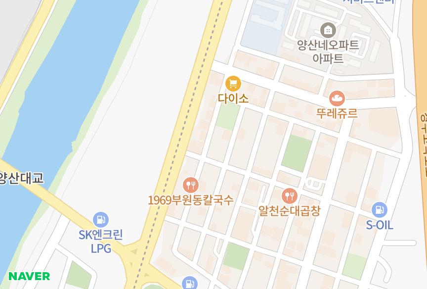 경상남도 양산시 북정동 행복한세상3차 위치·실거래 시세 지도