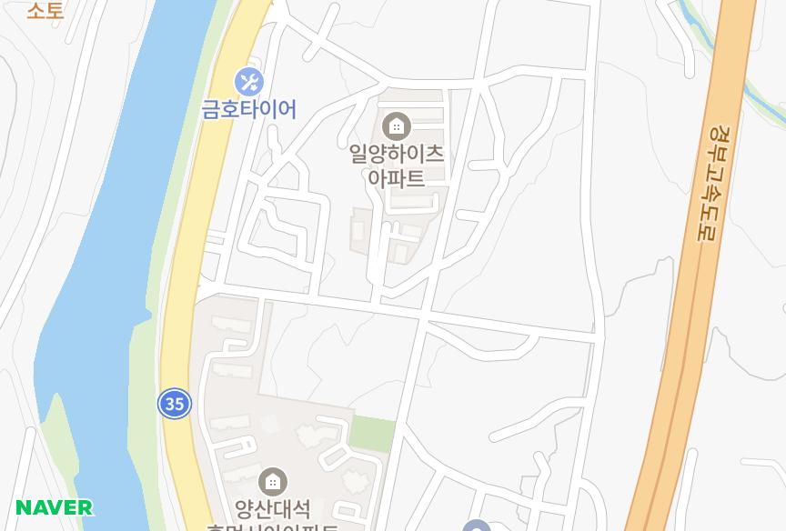 경상남도 양산시 상북면 대석리 웰빙타운102동 위치·실거래 시세 지도