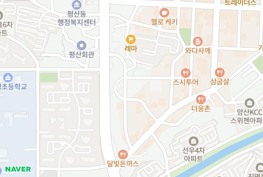 경상남도 양산시 평산동 백산빌 위치·실거래 시세 지도
