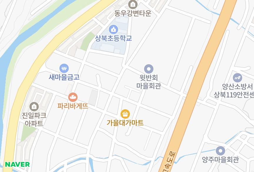 경상남도 양산시 상북면 석계리 강보쉐르빌 위치·실거래 시세 지도
