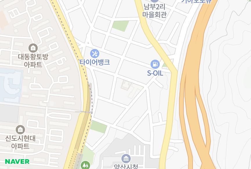 경상남도 양산시 남부동 삼한 위치·실거래 시세 지도