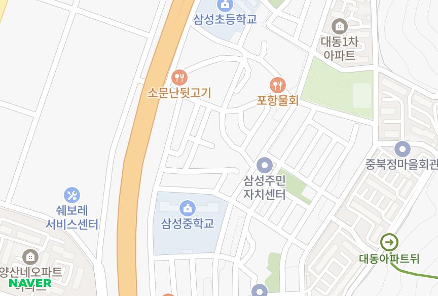 경상남도 양산시 북정동 금풍스웰빌 위치·실거래 시세 지도