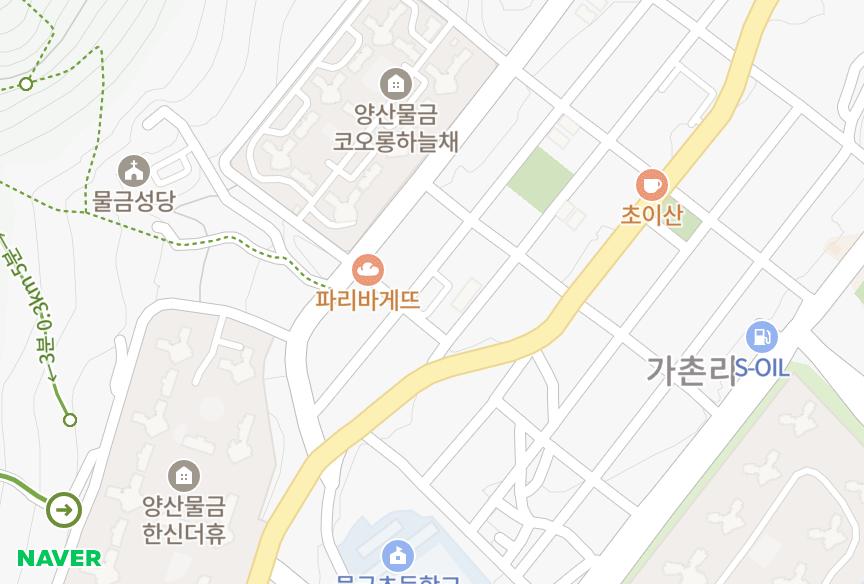 경상남도 양산시 물금읍 가촌리 중앙로얄빌리지 위치·실거래 시세 지도