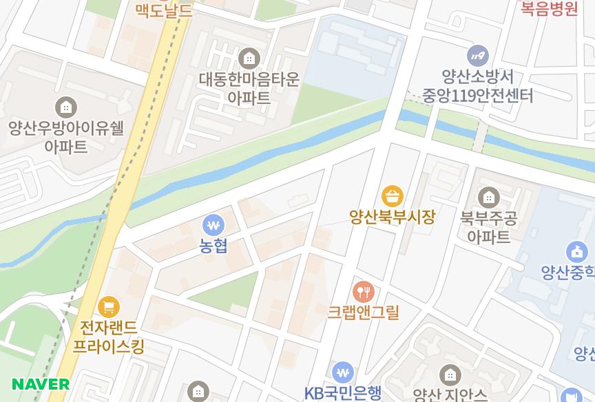 경상남도 양산시 북부동 플리체힐 위치·실거래 시세 지도