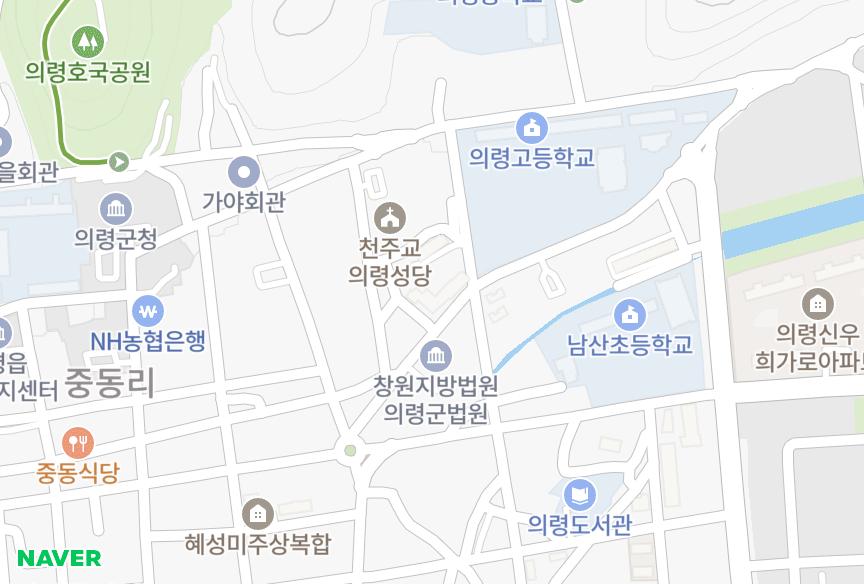 경상남도 의령군 의령읍 동동리 한우베스트빌 위치·실거래 시세 지도