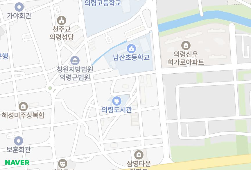 경상남도 의령군 의령읍 동동리 미래한들빌라 위치·실거래 시세 지도