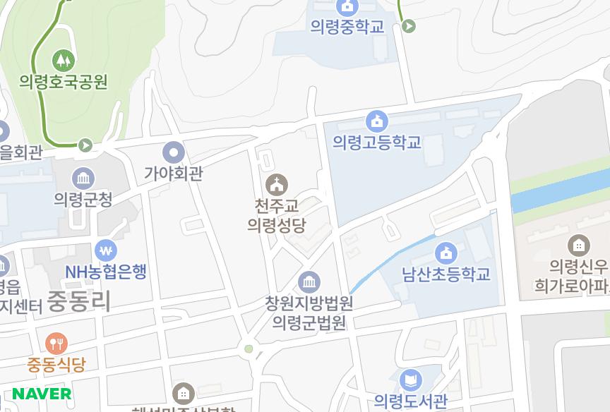 경상남도 의령군 의령읍 동동리 우진빌라 위치·실거래 시세 지도