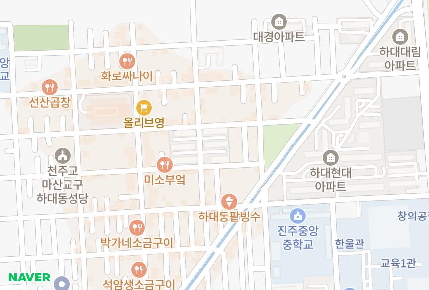 경상남도 진주시 하대동 삼호맨션 위치·실거래 시세 지도