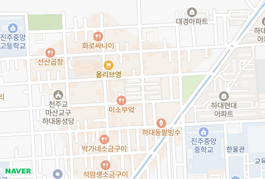 경상남도 진주시 하대동 삼전3차 위치·실거래 시세 지도