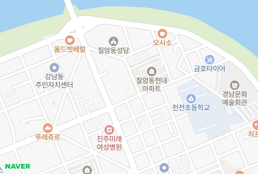 경상남도 진주시 강남동 서성파라토피아 위치·실거래 시세 지도