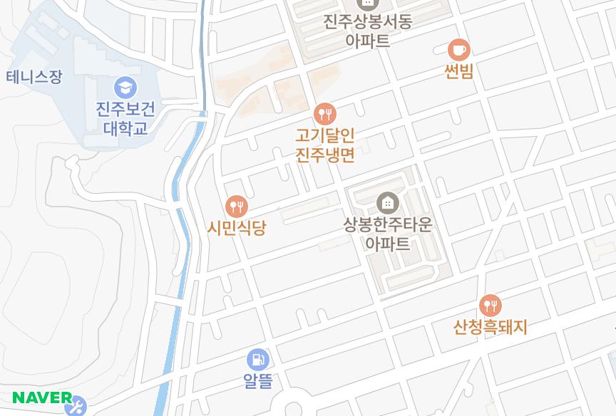경상남도 진주시 상봉동 현대로얄 위치·실거래 시세 지도
