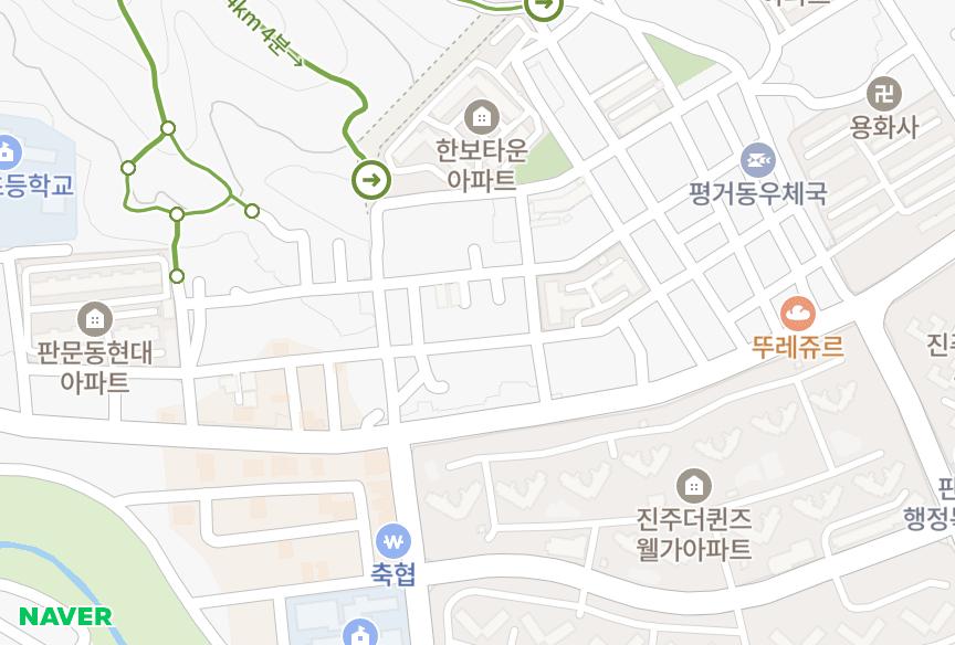 경상남도 진주시 평거동 한등하이츠빌라 위치·실거래 시세 지도