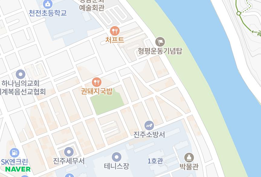 경상남도 진주시 칠암동 흥한빌라 위치·실거래 시세 지도