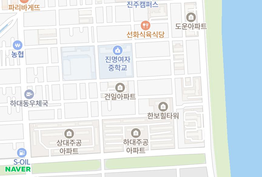 경상남도 진주시 하대동 하대흥한골든빌 위치·실거래 시세 지도