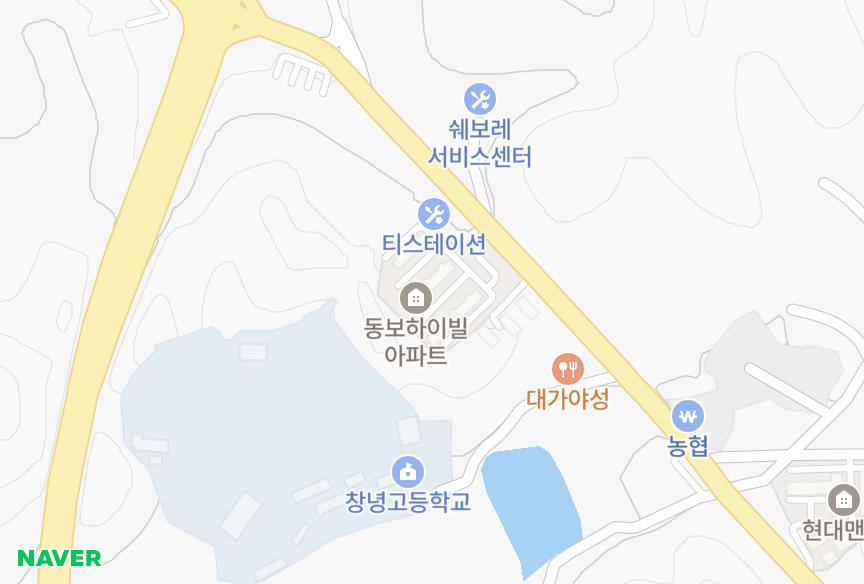 경상남도 창녕군 대지면 효정리 동보하이빌 위치·실거래 시세 지도