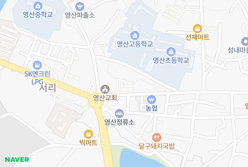 경상남도 창녕군 영산면 서리 선진파크빌 위치·실거래 시세 지도