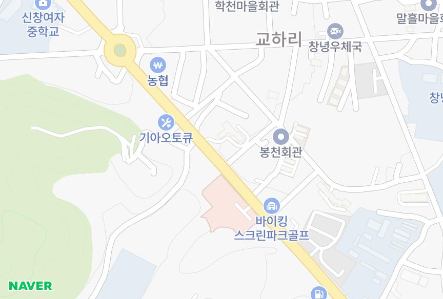 경상남도 창녕군 창녕읍 교하리 창녕일흥맨션 위치·실거래 시세 지도