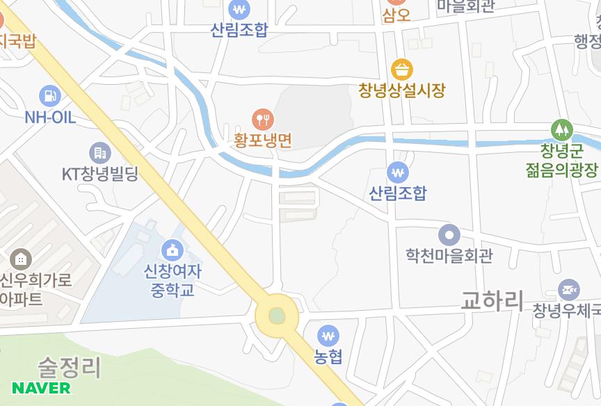 경상남도 창녕군 창녕읍 술정리 신창 위치·실거래 시세 지도
