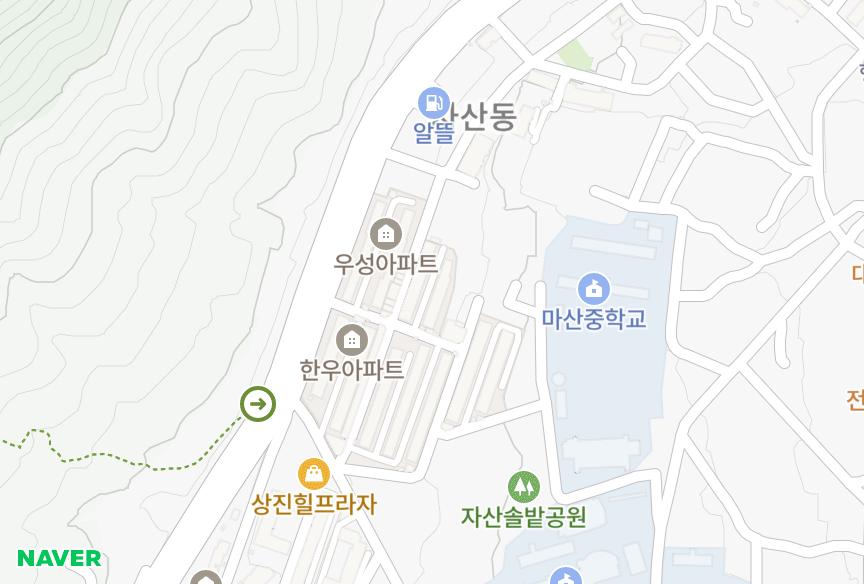 경상남도 창원시 마산합포구 자산동 한우 위치·실거래 시세 지도