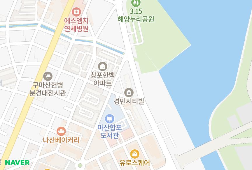 경상남도 창원시 마산합포구 해운동 경민시티빌 위치·실거래 시세 지도