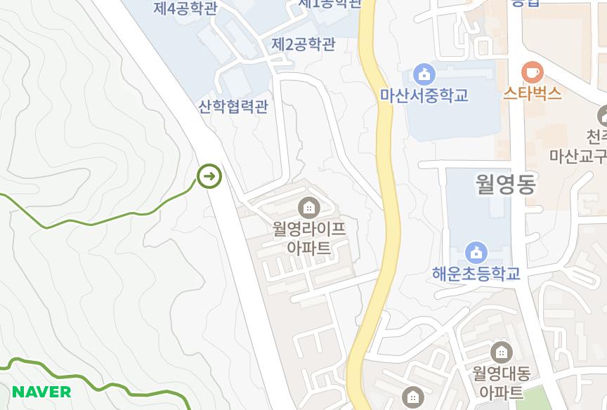 경상남도 창원시 마산합포구 월영동 월영라이프 위치·실거래 시세 지도