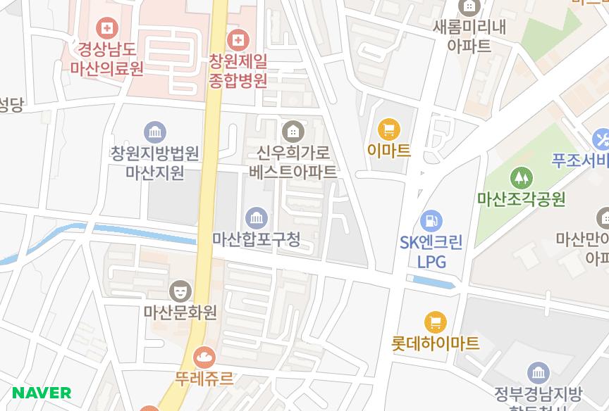 경상남도 창원시 마산합포구 중앙동3가 삼우 위치·실거래 시세 지도