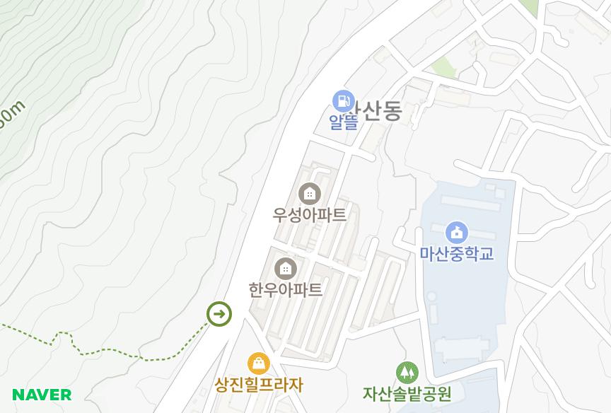 경상남도 창원시 마산합포구 자산동 우성 위치·실거래 시세 지도