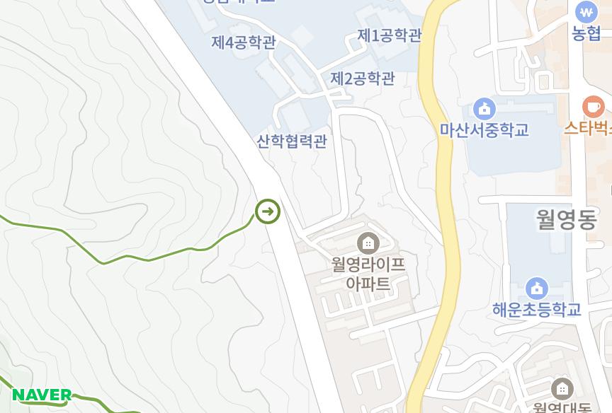 경상남도 창원시 마산합포구 월영동 한라해말금 위치·실거래 시세 지도