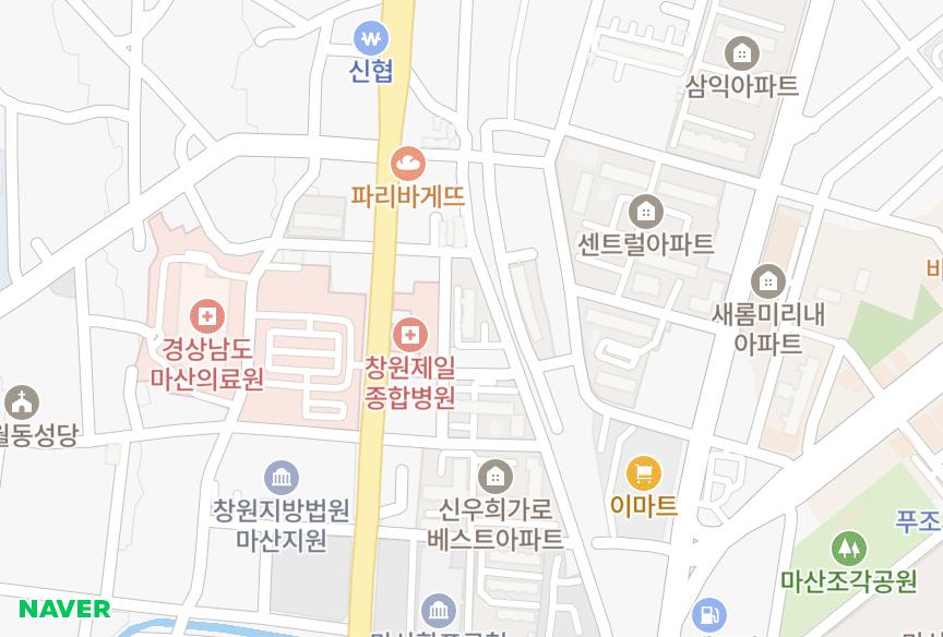 경상남도 창원시 마산합포구 중앙동3가 성모아일린 위치·실거래 시세 지도