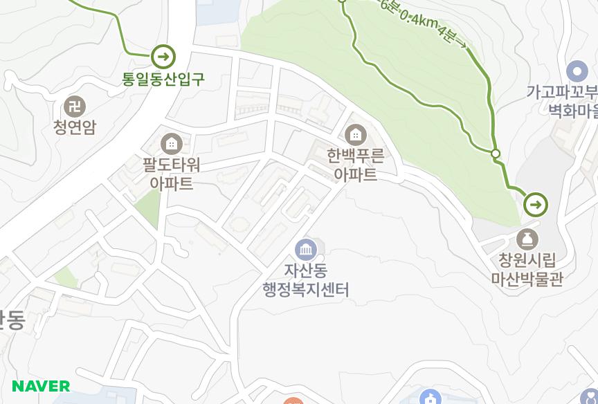 경상남도 창원시 마산합포구 자산동 평화골드맨션 위치·실거래 시세 지도