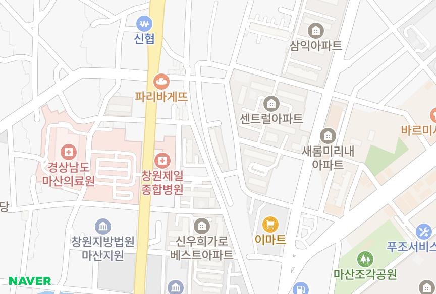 경상남도 창원시 마산합포구 중앙동3가 동하라일락 위치·실거래 시세 지도