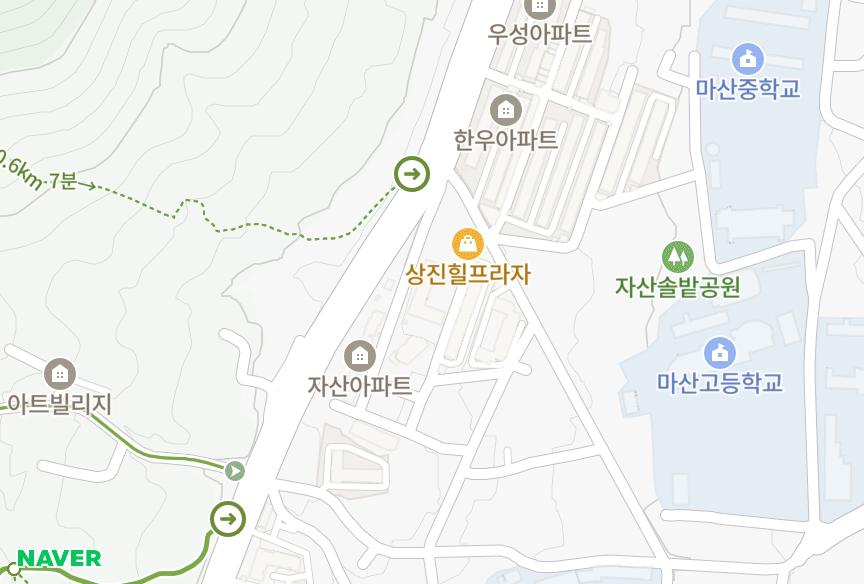 경상남도 창원시 마산합포구 자산동 동성가든맨션 위치·실거래 시세 지도