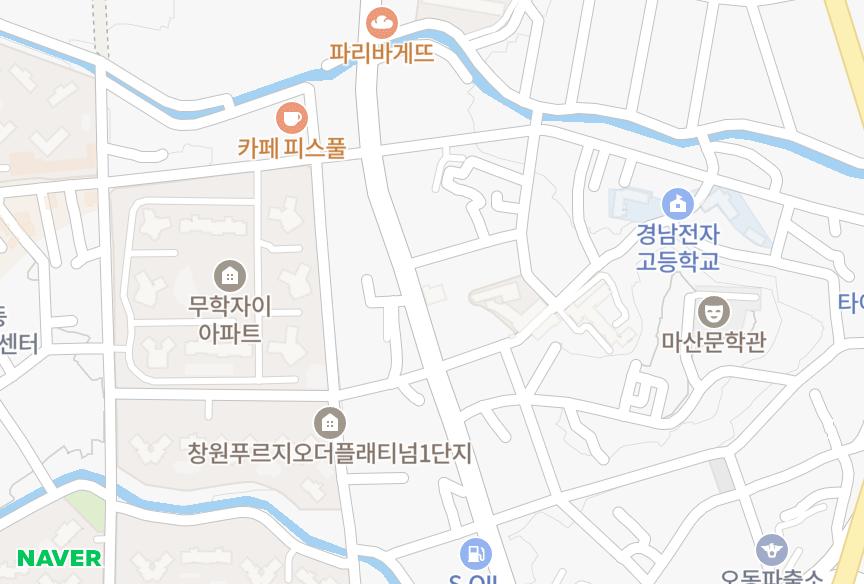 경상남도 창원시 마산합포구 상남동 정우빌라 위치·실거래 시세 지도