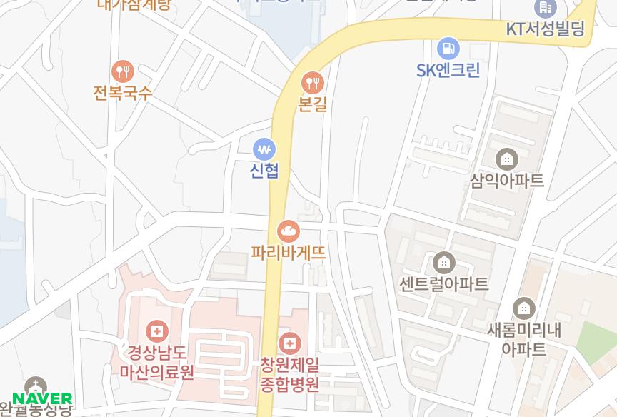 경상남도 창원시 마산합포구 중앙동3가 연화 위치·실거래 시세 지도