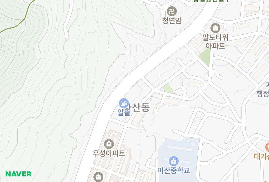 경상남도 창원시 마산합포구 자산동 정일 위치·실거래 시세 지도