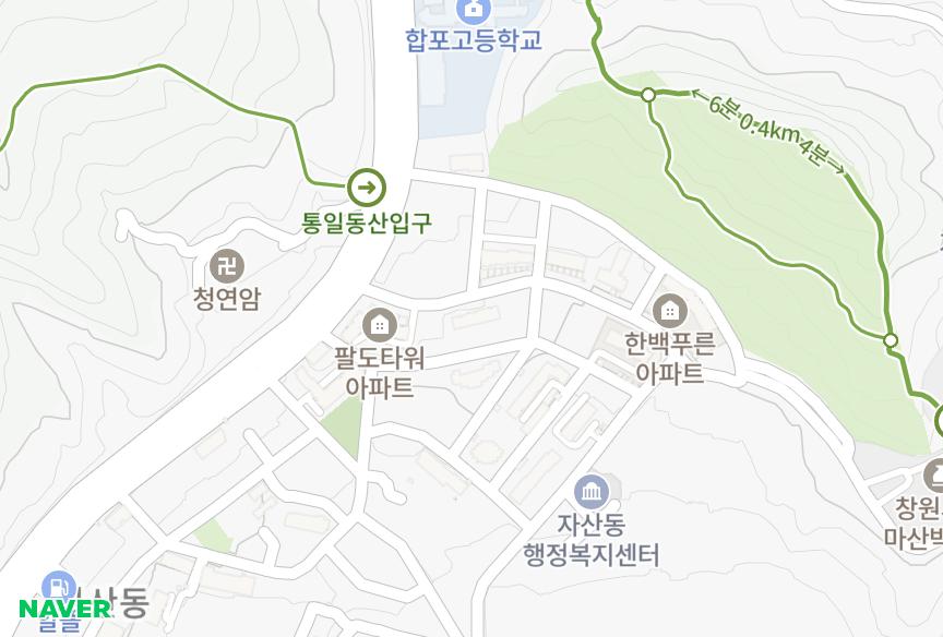 경상남도 창원시 마산합포구 자산동 시영1차 위치·실거래 시세 지도
