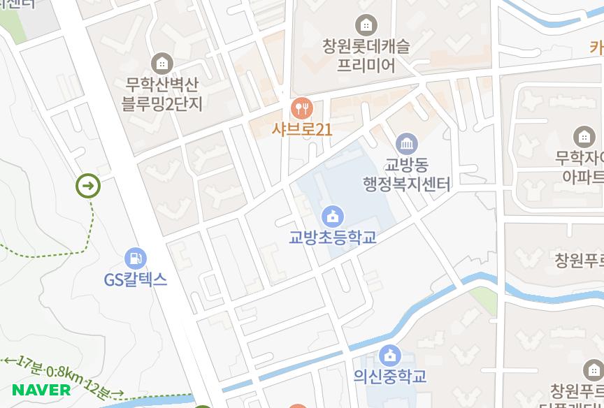 경상남도 창원시 마산합포구 교방동 교방 위치·실거래 시세 지도