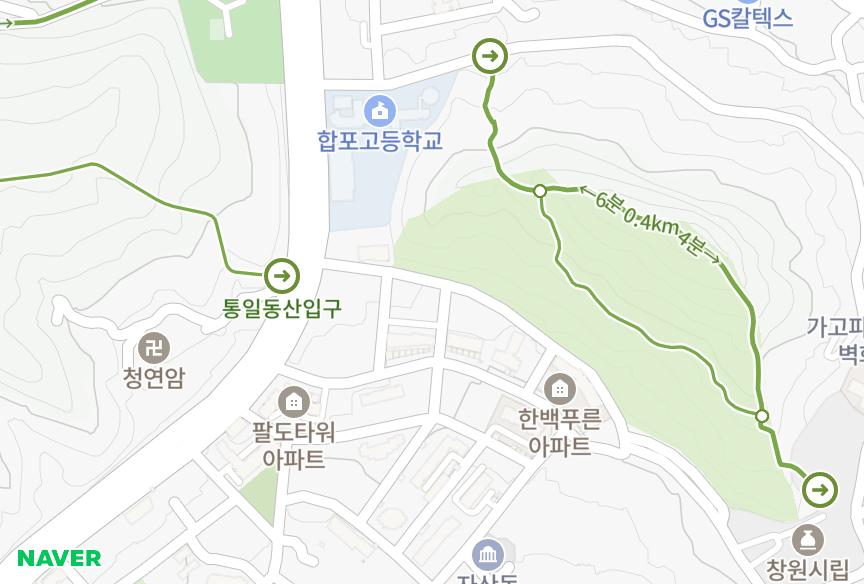 경상남도 창원시 마산합포구 자산동 서원에버빌 위치·실거래 시세 지도