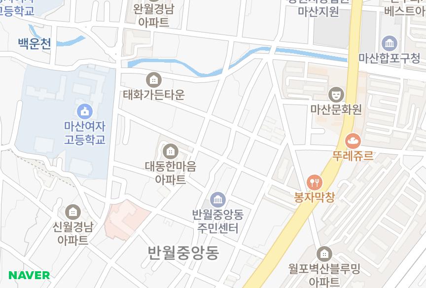 경상남도 창원시 마산합포구 장군동3가 보양빌라 위치·실거래 시세 지도