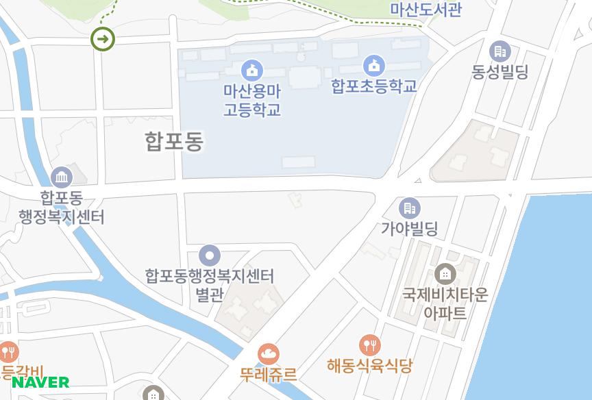 경상남도 창원시 마산합포구 산호동 합포만썬빌 위치·실거래 시세 지도