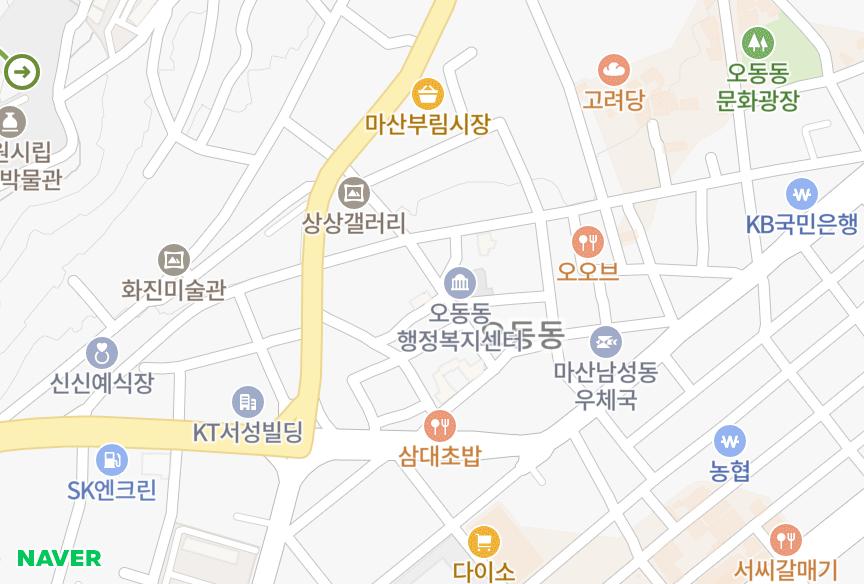 경상남도 창원시 마산합포구 서성동 동서프라임 위치·실거래 시세 지도