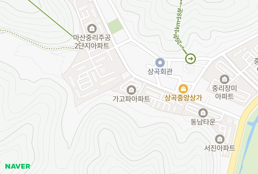 경상남도 창원시 마산회원구 내서읍 상곡리 가고파 위치·실거래 시세 지도