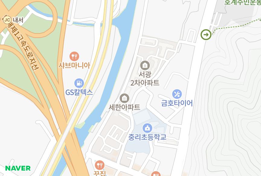 경상남도 창원시 마산회원구 내서읍 호계리 세한그린파크 위치·실거래 시세 지도