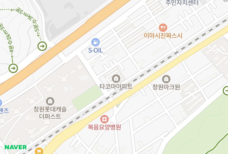 경상남도 창원시 마산회원구 구암동 코리아타코마 위치·실거래 시세 지도