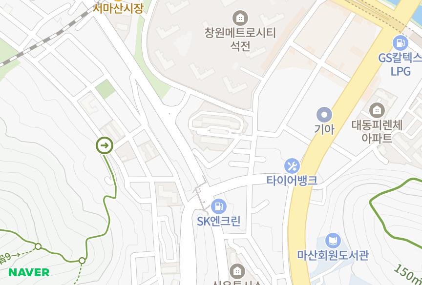 경상남도 창원시 마산회원구 석전동 일우맨션 위치·실거래 시세 지도