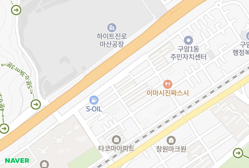 경상남도 창원시 마산회원구 구암동 은하 위치·실거래 시세 지도