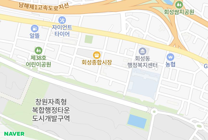 경상남도 창원시 마산회원구 회성동 대호 위치·실거래 시세 지도